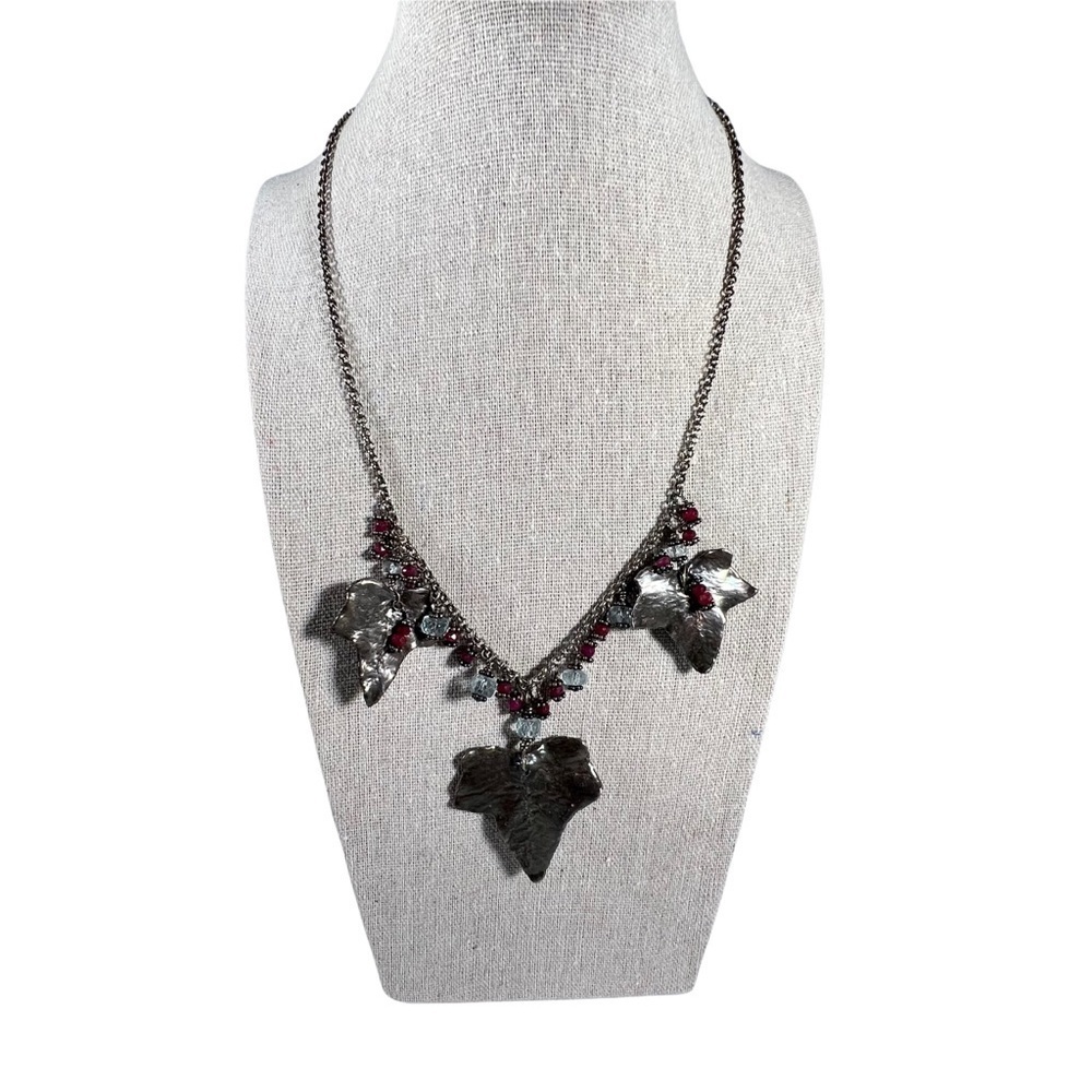 Handmade Sterling Silver‎ Necklace with Leaves